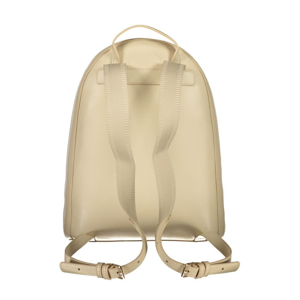 Beige Polyester Backpack