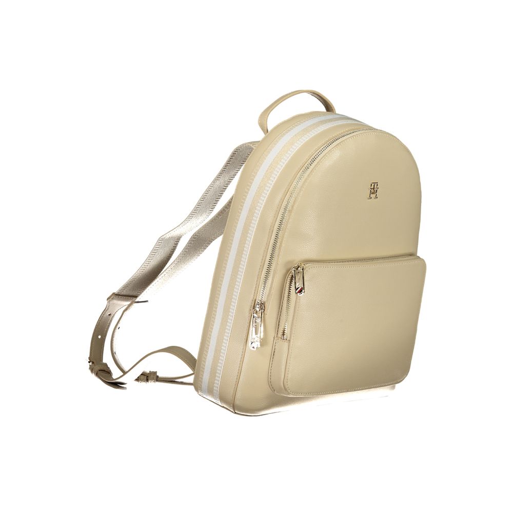 Beige Polyester Backpack