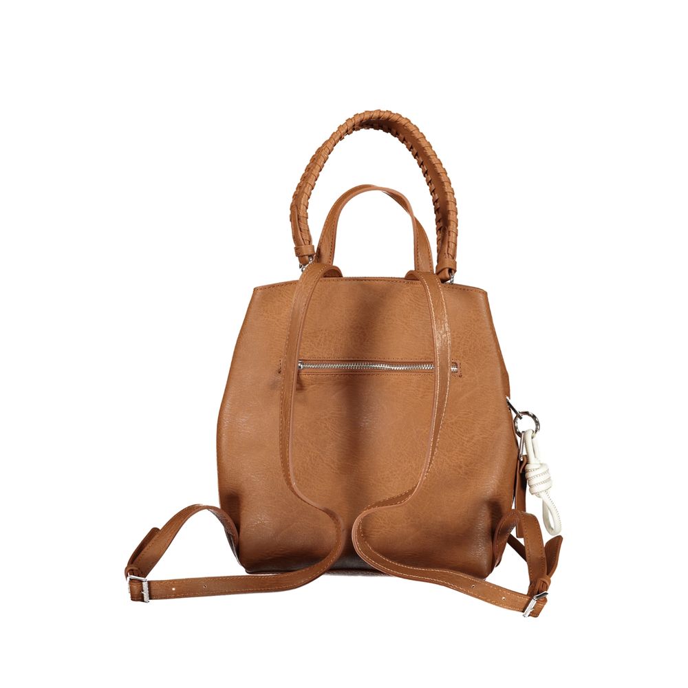 Brown Polyethylene Backpack