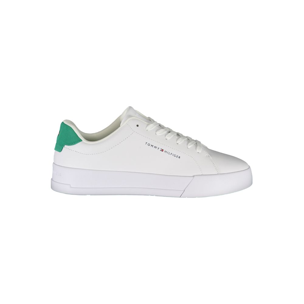 White Polyester Sneaker