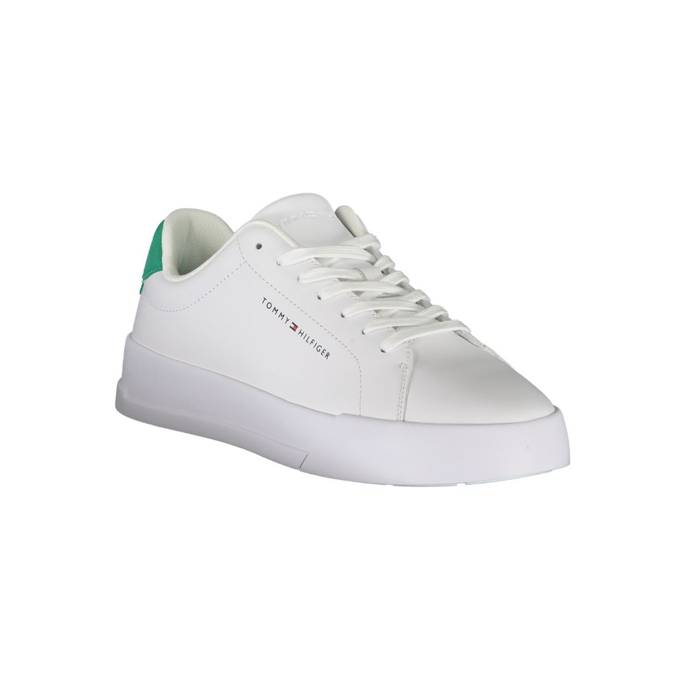 White Polyester Sneaker