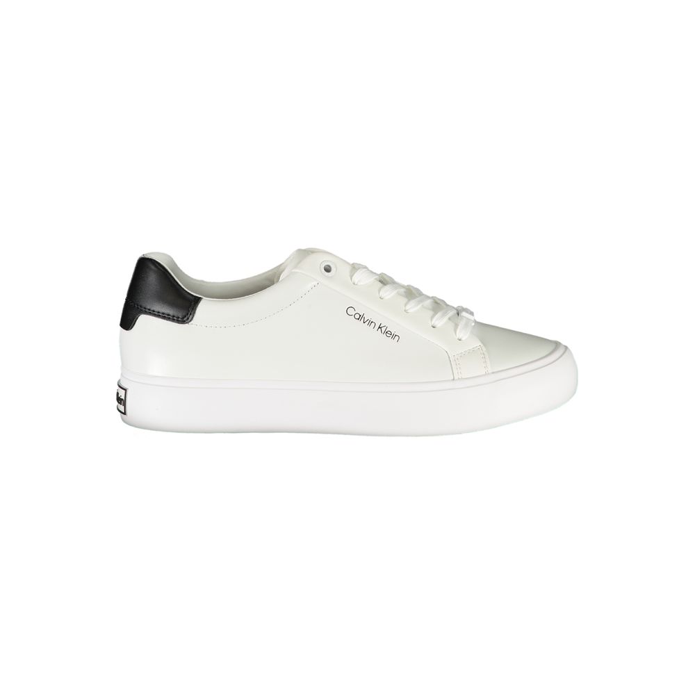 White Polyester Sneaker