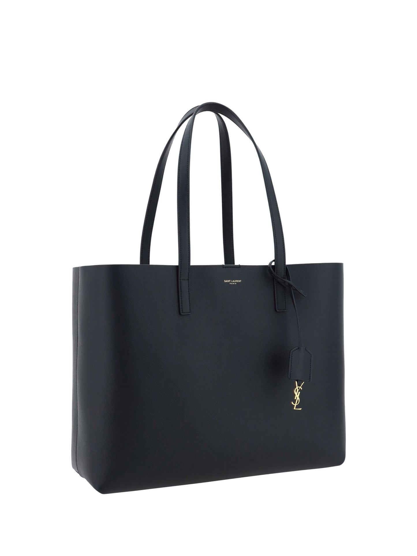 Black Calf Leather Tote Shoulder Bag