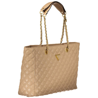 Beige Polyethylene Handbag