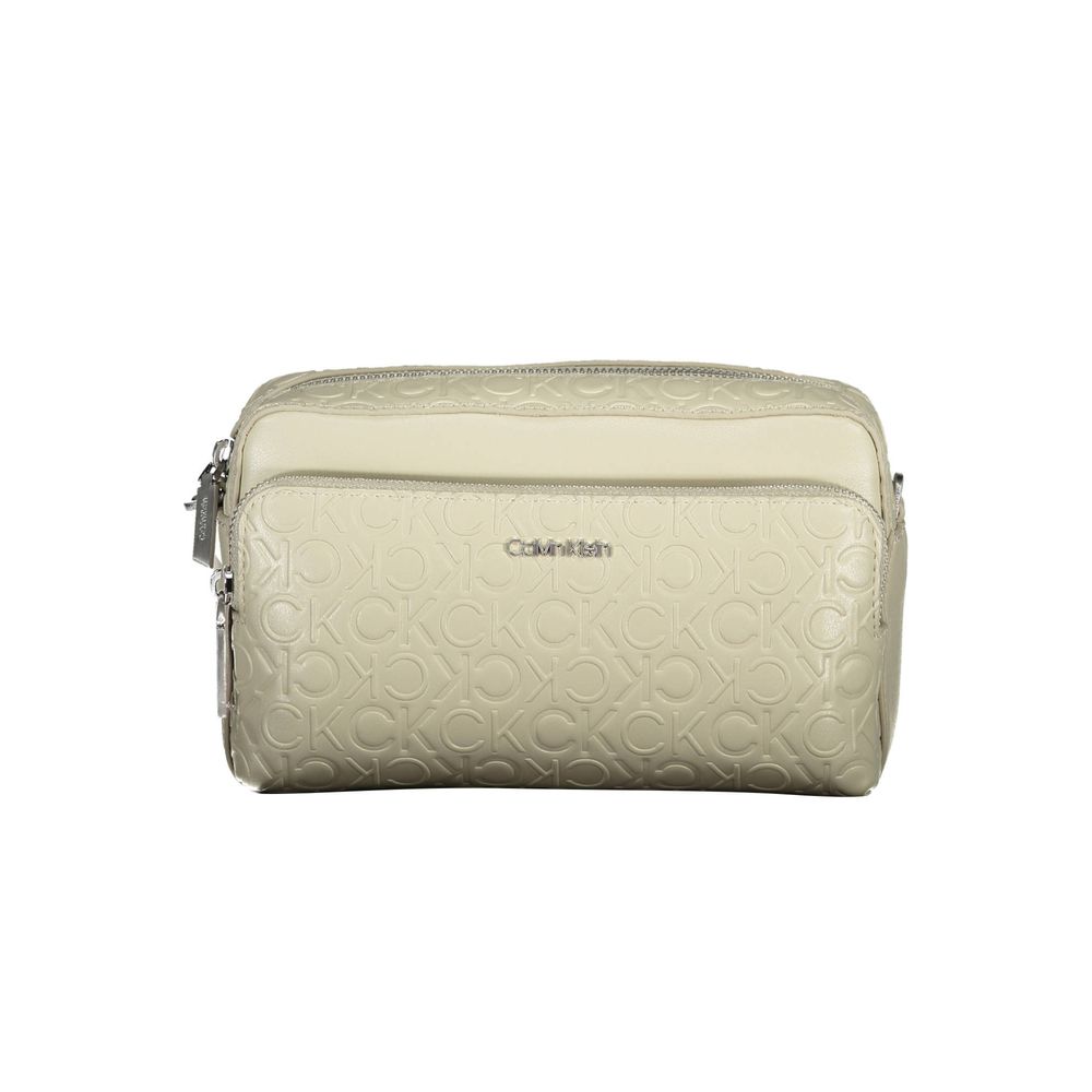 Beige Polyester Handbag