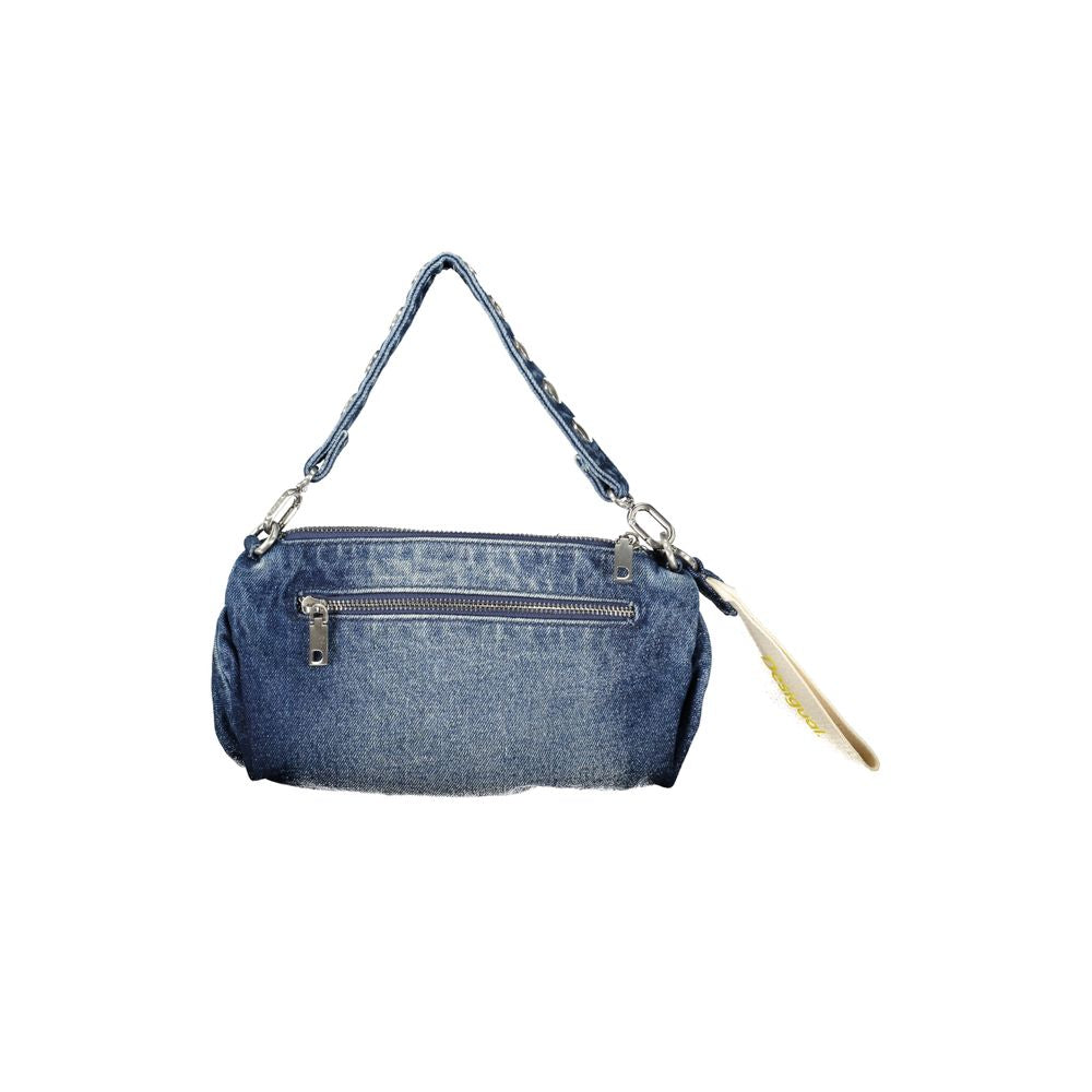 Blue Polyester Handbag