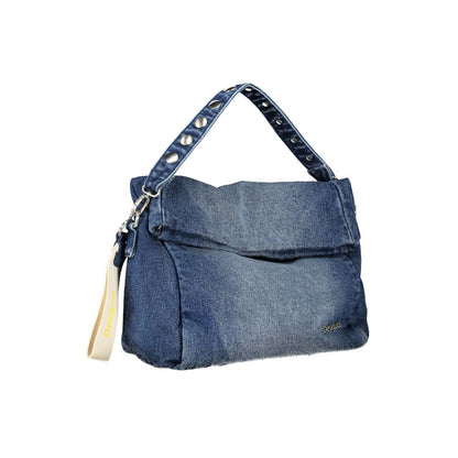 Blue Polyester Handbag