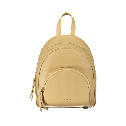 Beige Leather Backpack