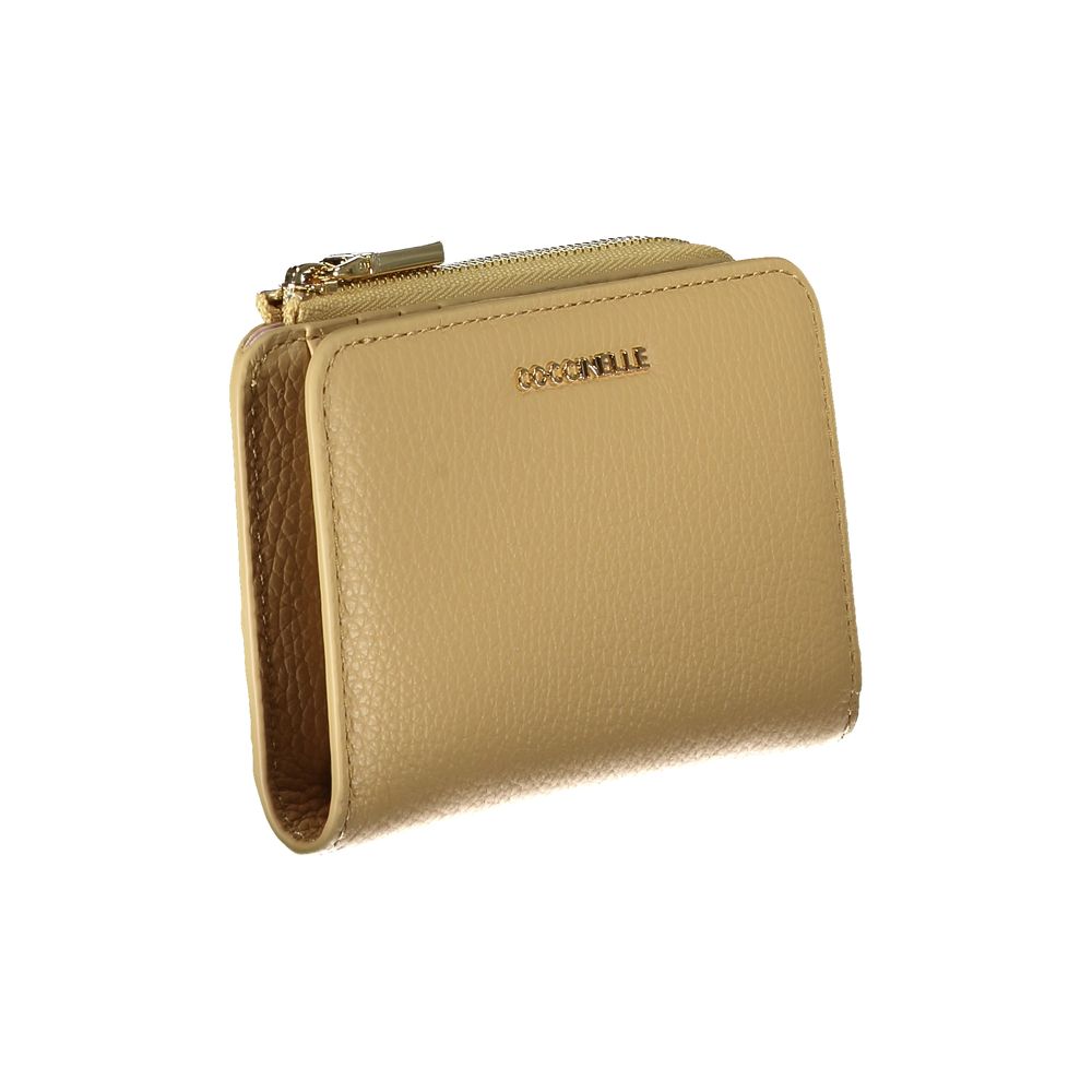 Beige Leather Wallet