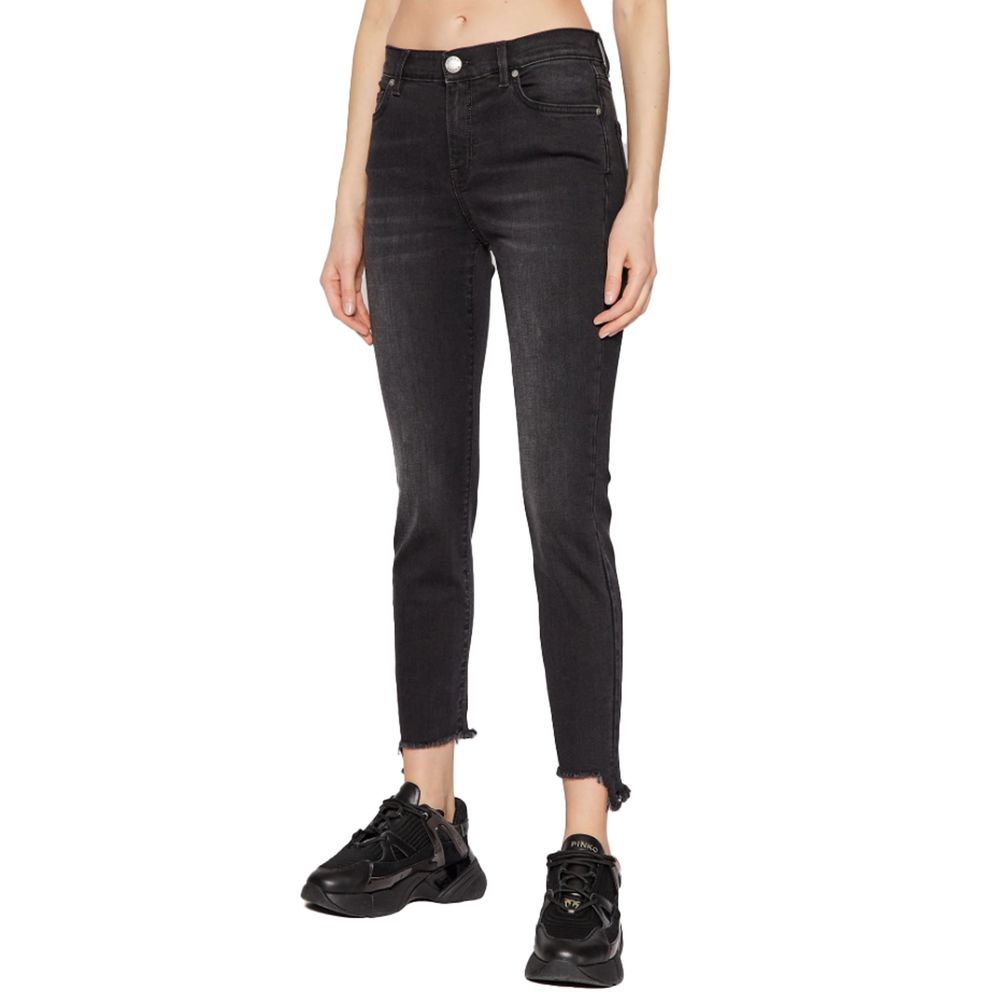 Black Cotton Jeans & Pant