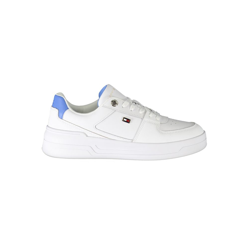 White Polyester Sneaker