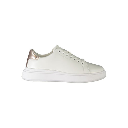 White Polyester Sneaker