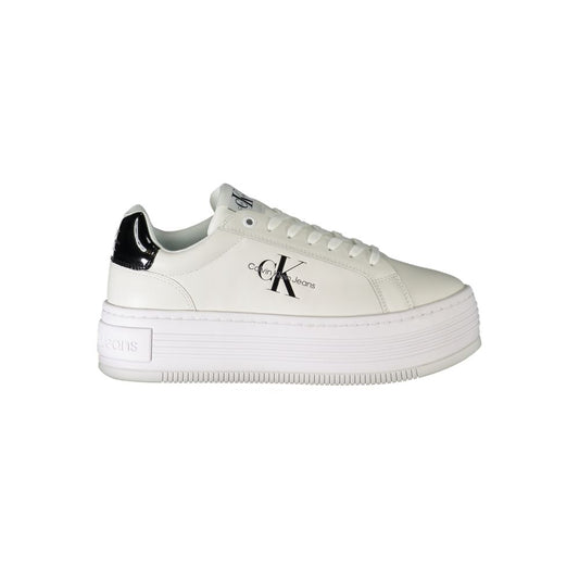 White Polyester Sneaker