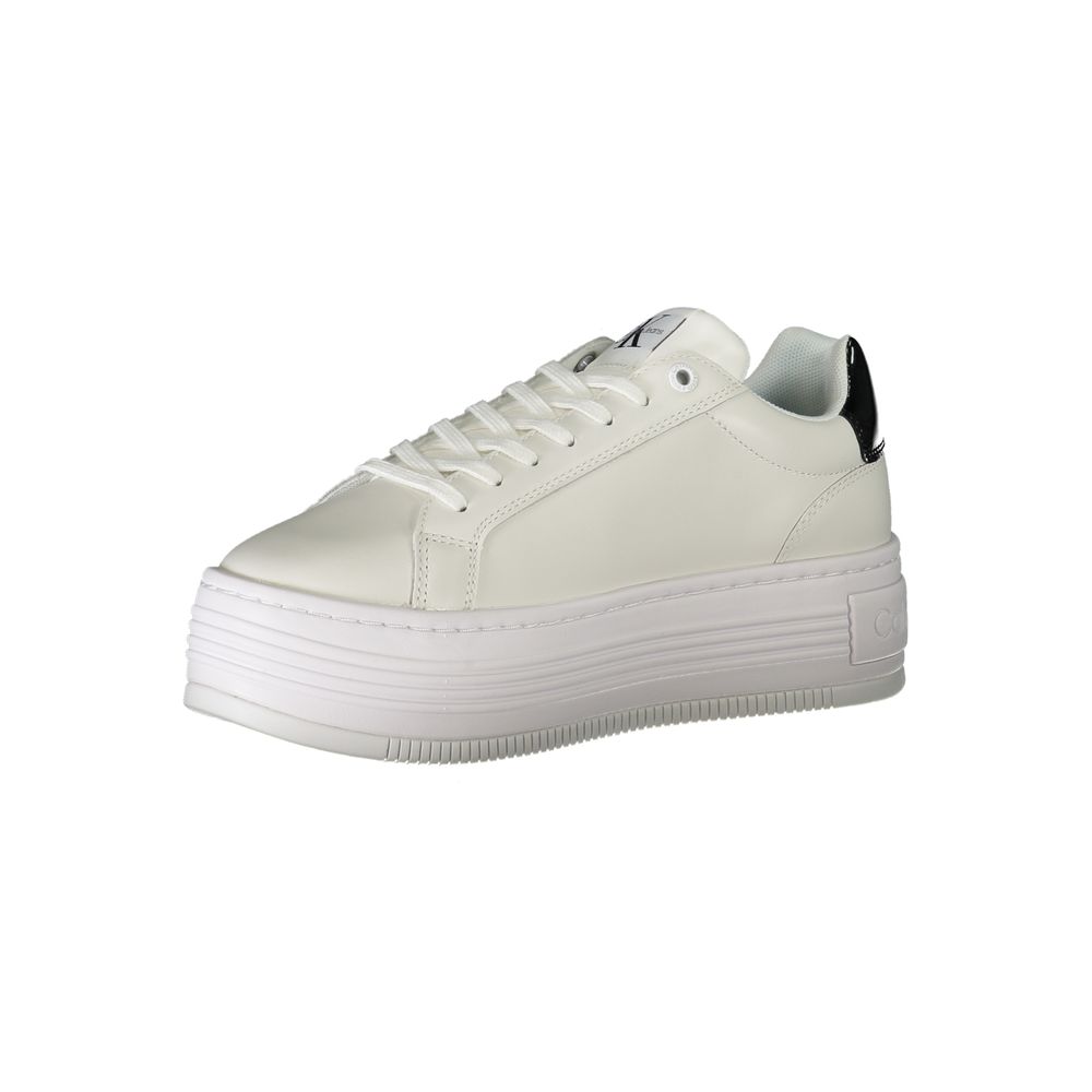 White Polyester Sneaker