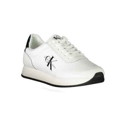 White Polyester Sneaker