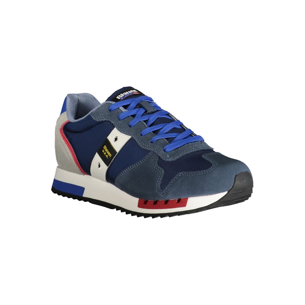 Blue Polyester Sneaker