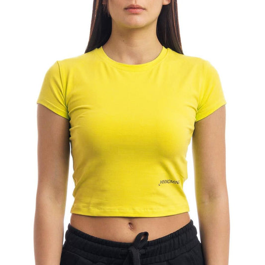 Yellow Cotton Tops & T-Shirt