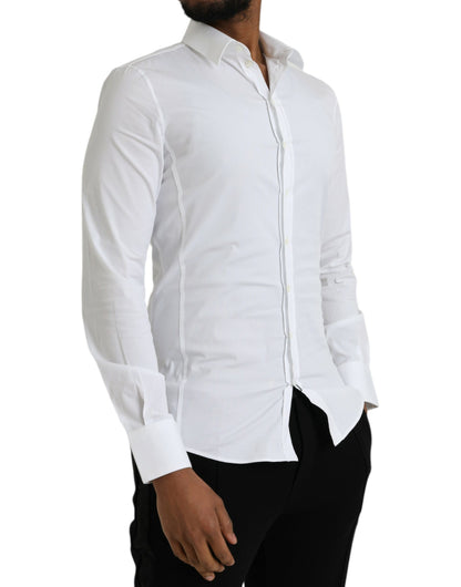 White Cotton Stretch Formal SICILIA Shirt