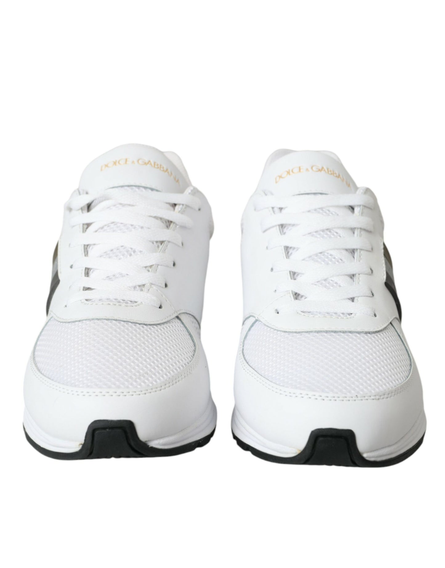 White Mesh Leather Low Top Trainers Sneakers Shoes