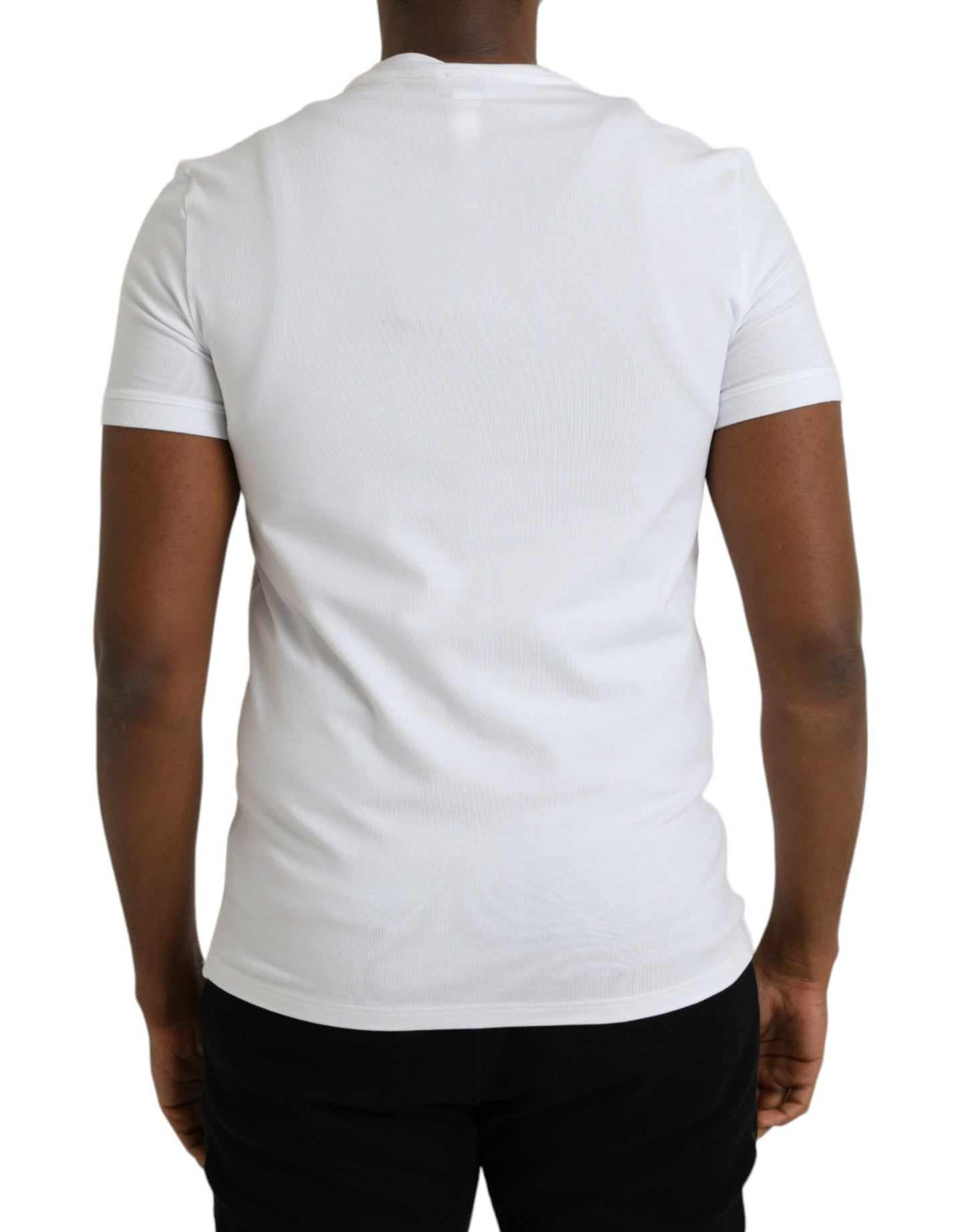 White Logo Crest Crew Neck Underwear T-shirt