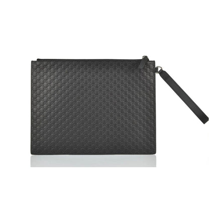 Black Calfskin Men Clutch