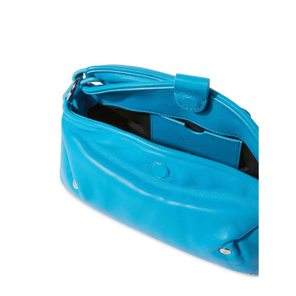 Blue Leather Crossbody Bag