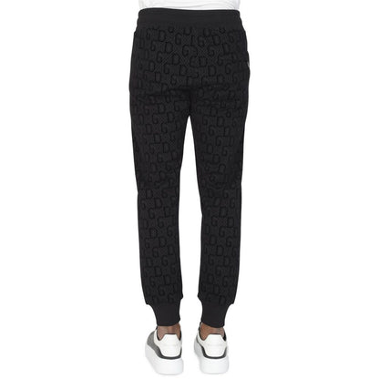 Velvet Logo Cotton Tracksuit Trousers