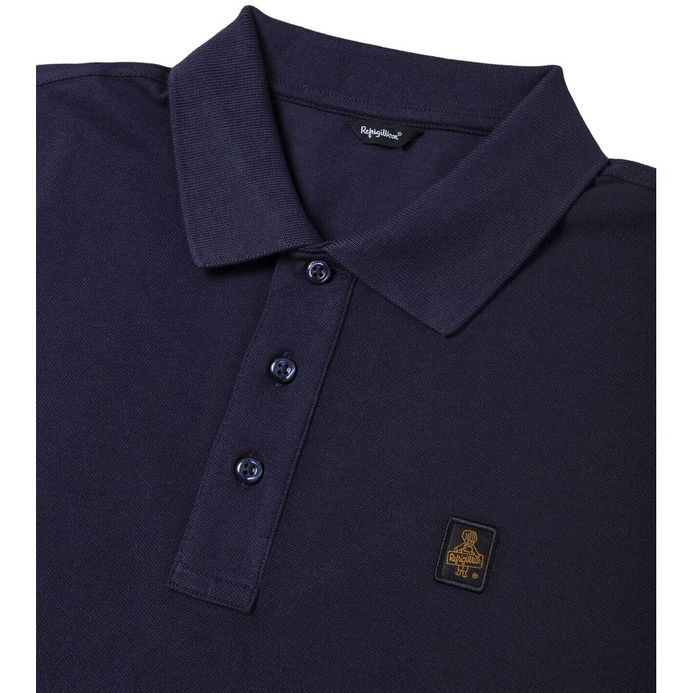 Chic Blue Cotton Polo - Embroidered Logo