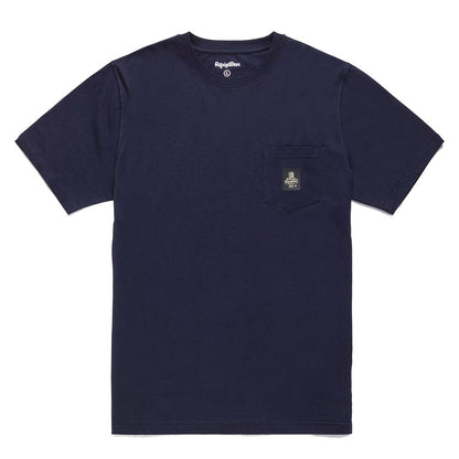 Celestial Blue Cotton Tee with Chest Logo