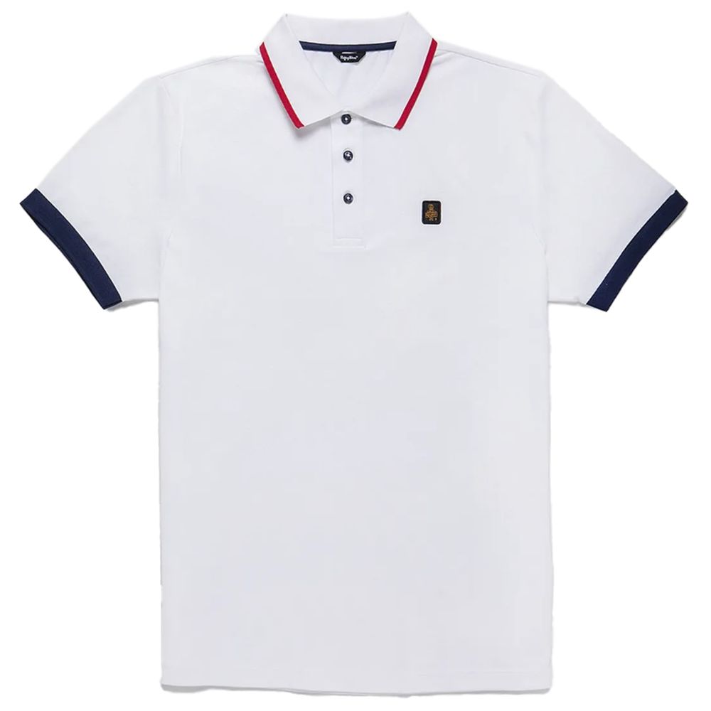 Contrast Collar Cotton Polo Shirt