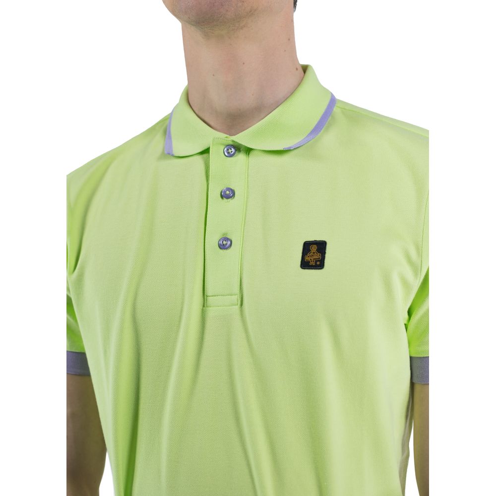 Contrast Collar Cotton Polo Shirt