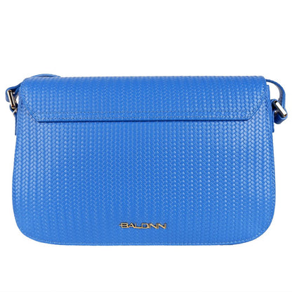 Woven Motif Calfskin Shoulder Bag