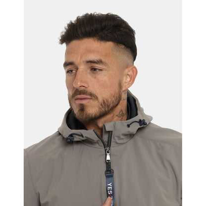 Sleek Gray Nylon Windbreaker