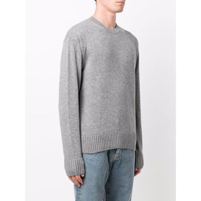 Elegant Gray Wool Sweater for Men