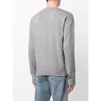 Elegant Gray Wool Sweater for Men