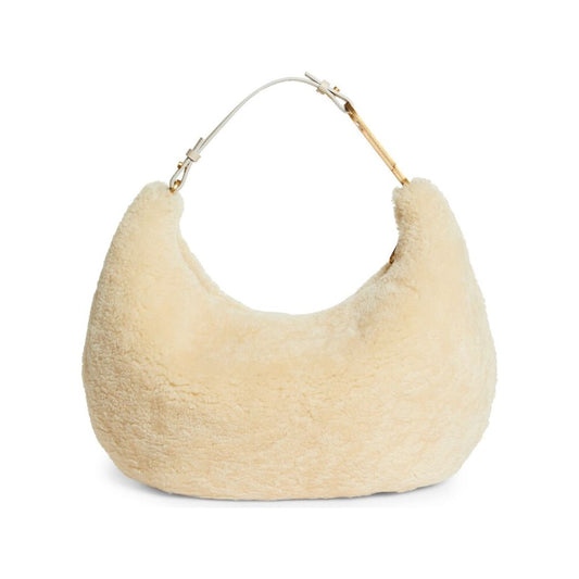 Bolso de piel de oveja blanco