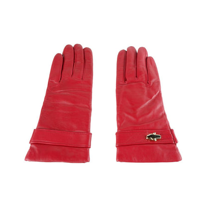 Red Lambskin Women Glove