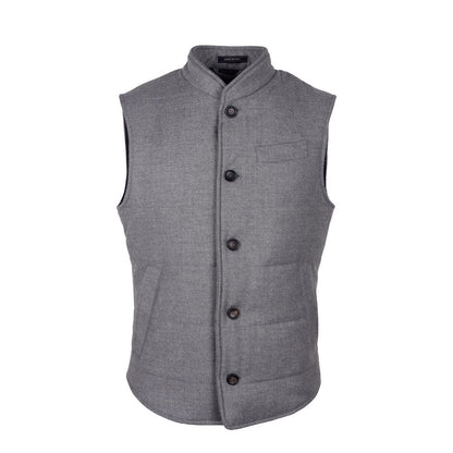 Elegant Woven Wool-Cashmere Men's Vest