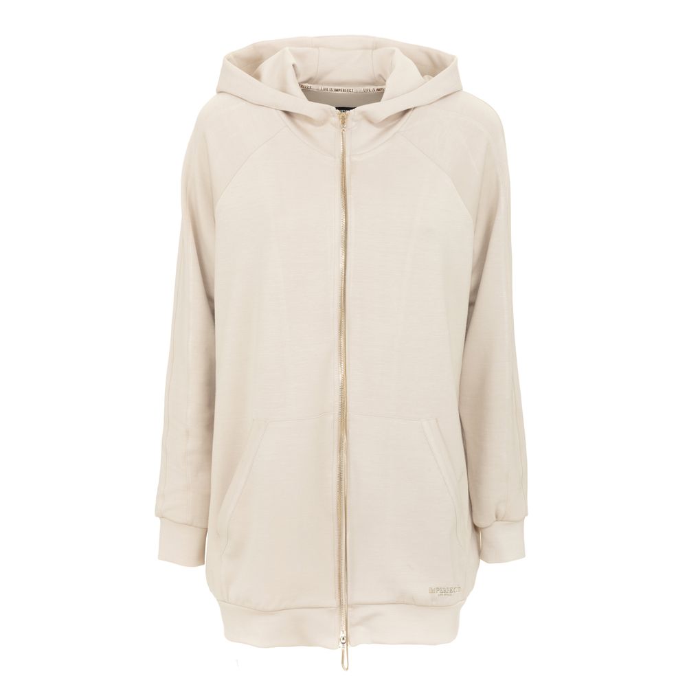 Pull en polyester beige