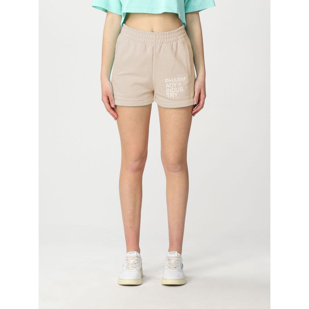 Short en coton beige