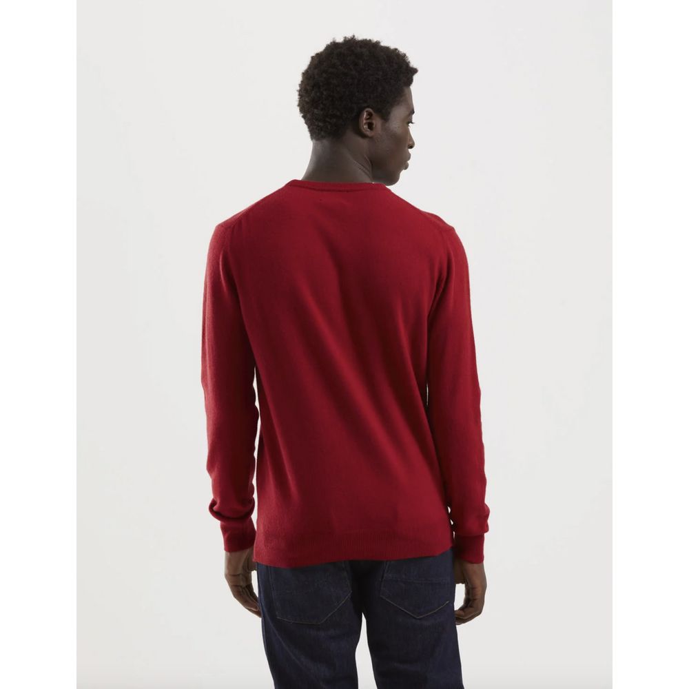 Red Wool Men Sweater