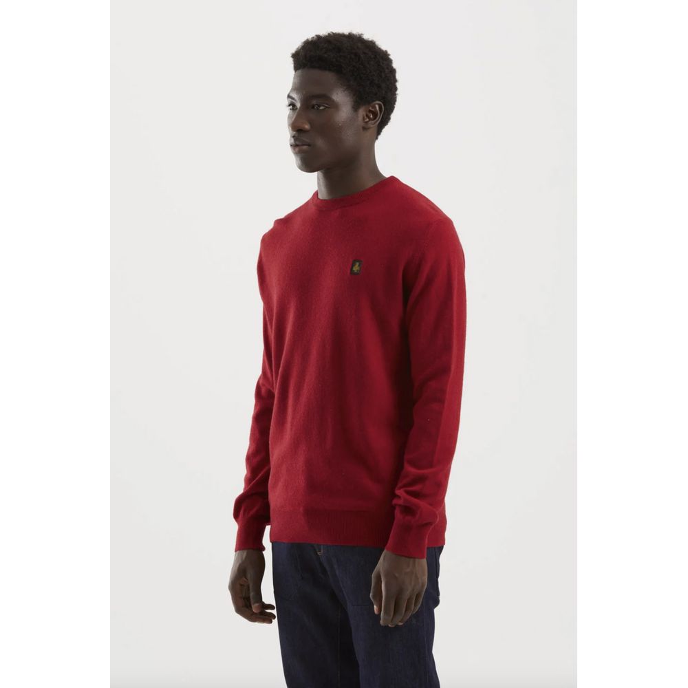 Red Wool Men Sweater