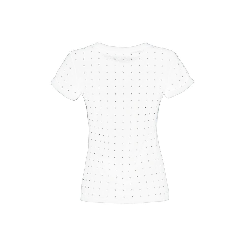 White Cotton Women T-Shirt