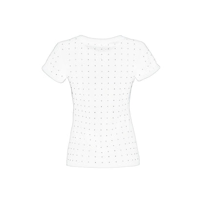 White Cotton Women T-Shirt