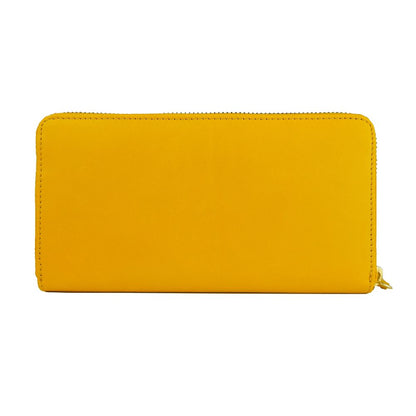 Yellow Calfskin Women Wallet