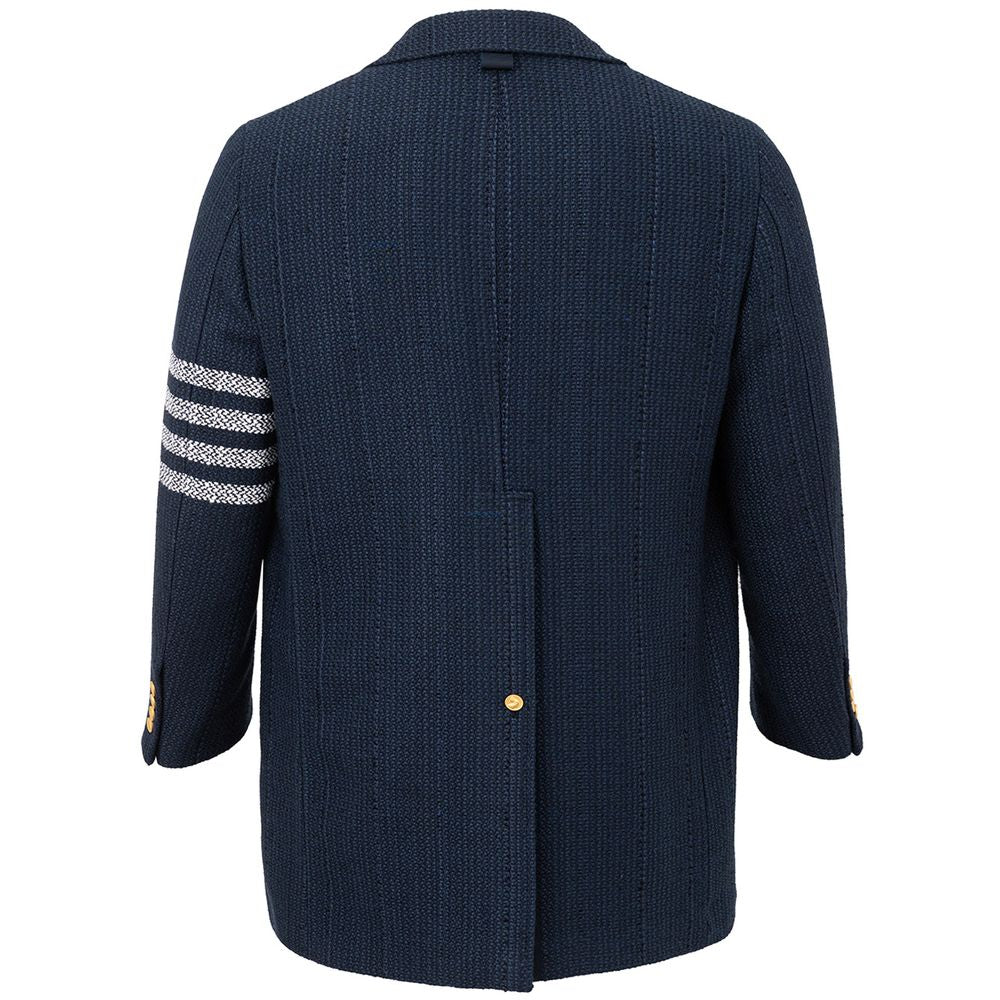 Elegant Acrylic Blue Jacket for Men