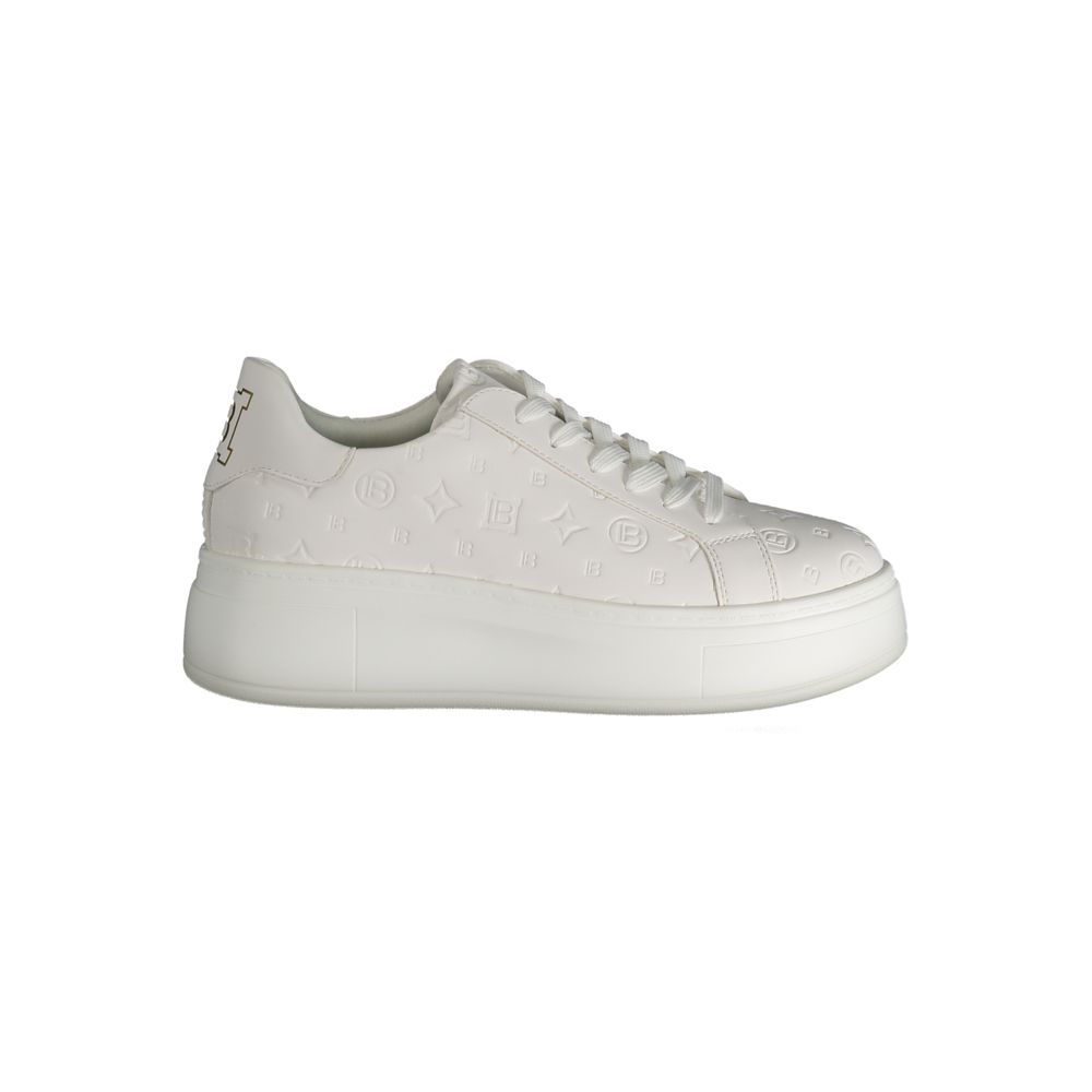 White Polyester Sneaker