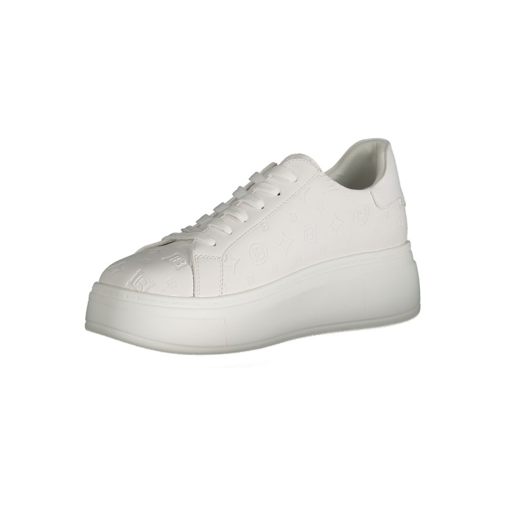 White Polyester Sneaker