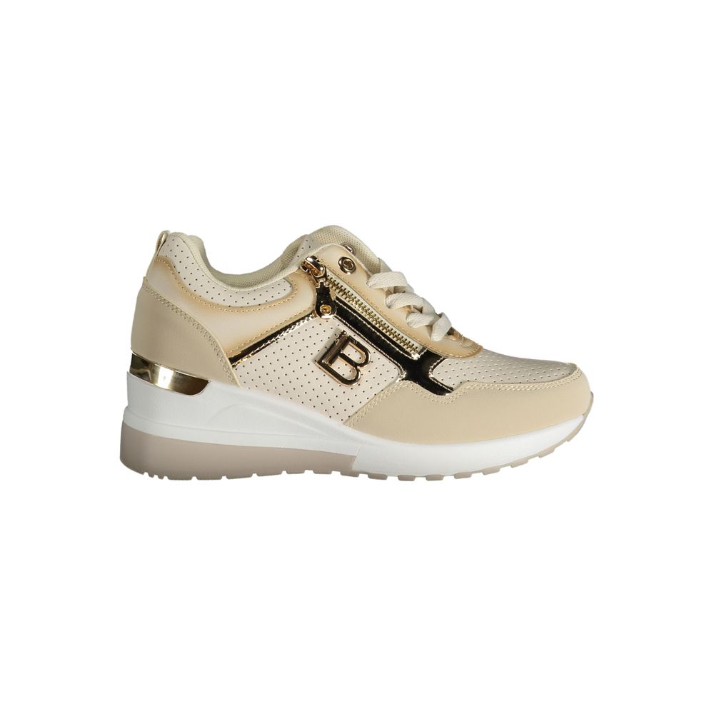 Beige Polyester Sneaker