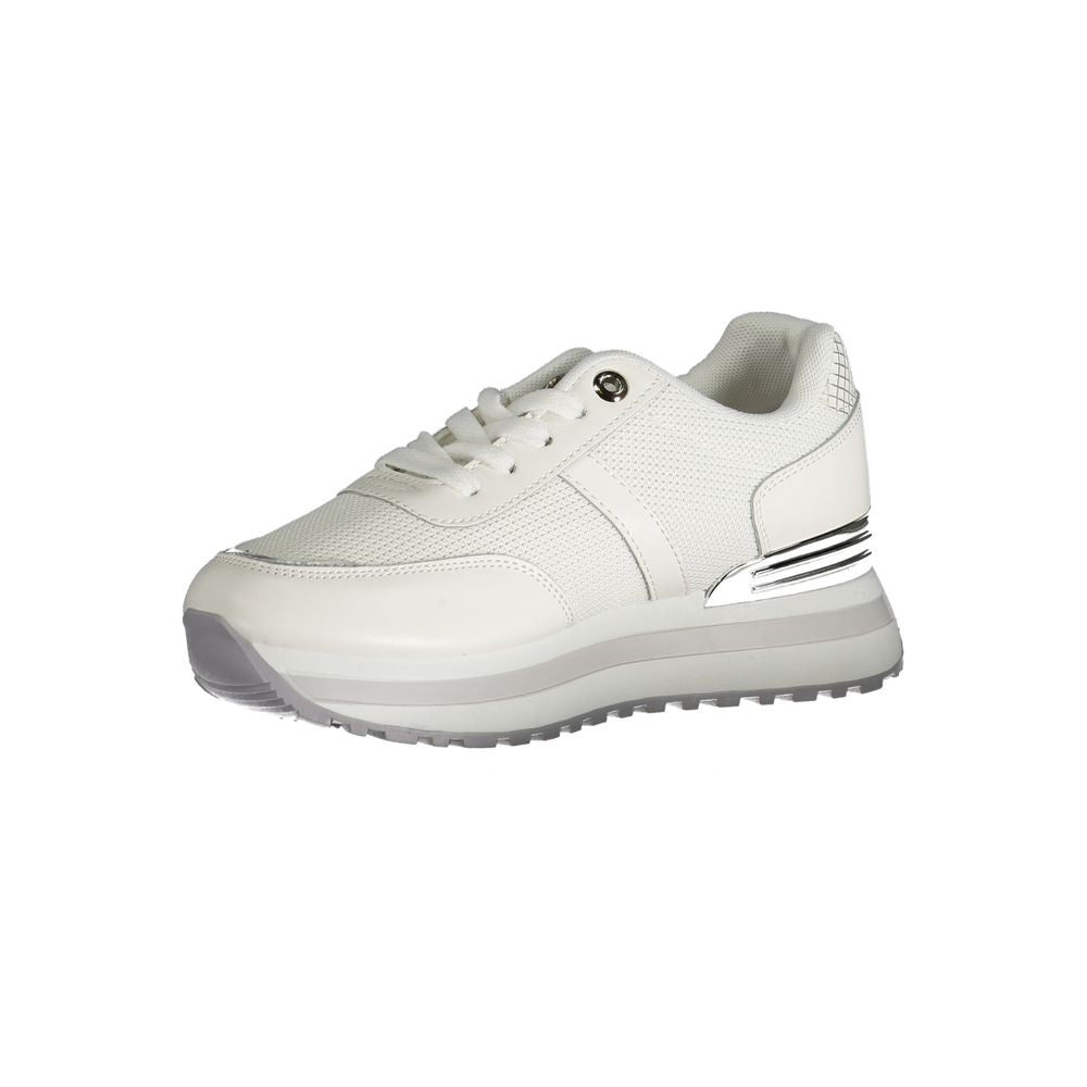 White Polyester Sneaker